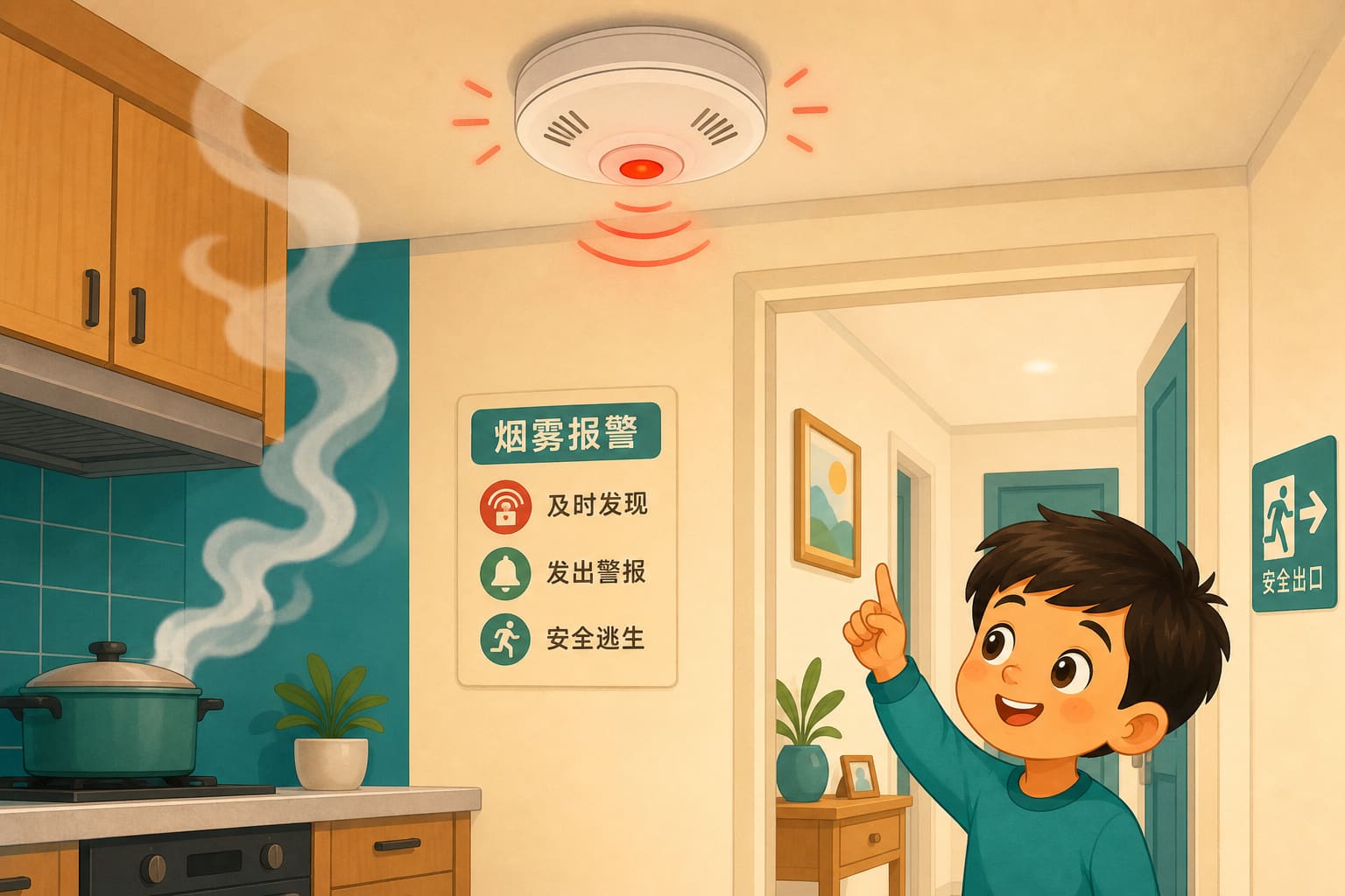 任务场景：烟雾报警模拟器材
