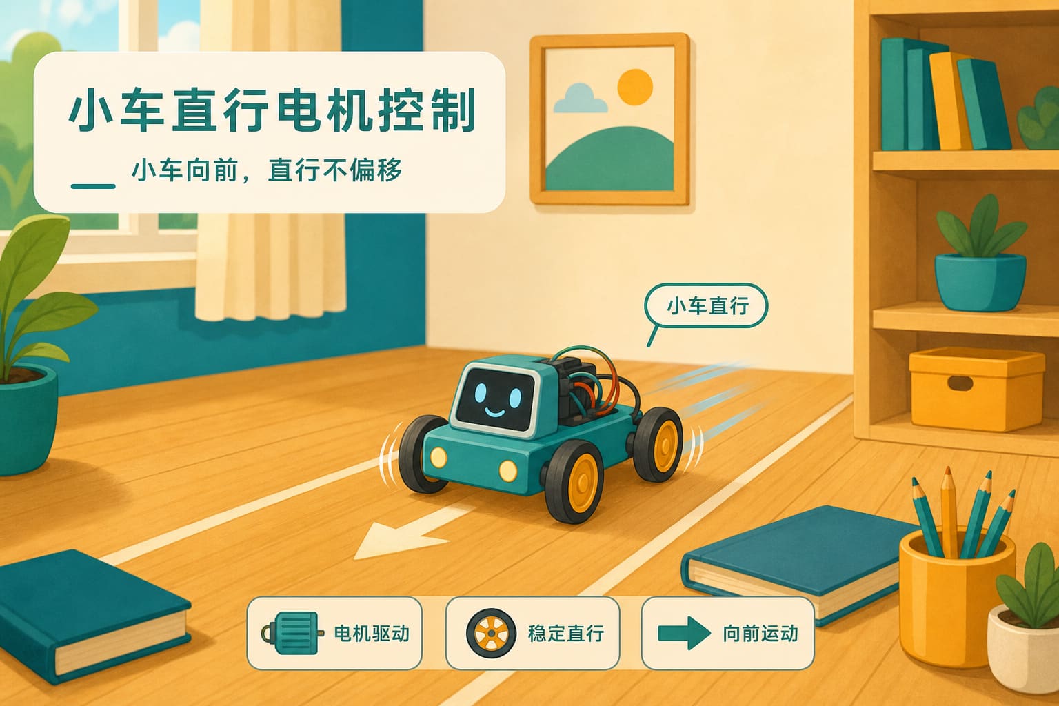任务场景：小车直行电机控制