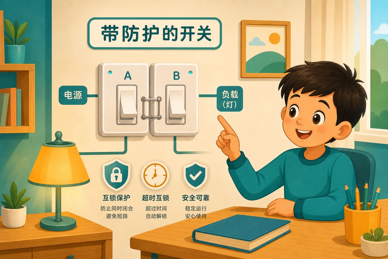 任务场景：带超时互锁的开关系统