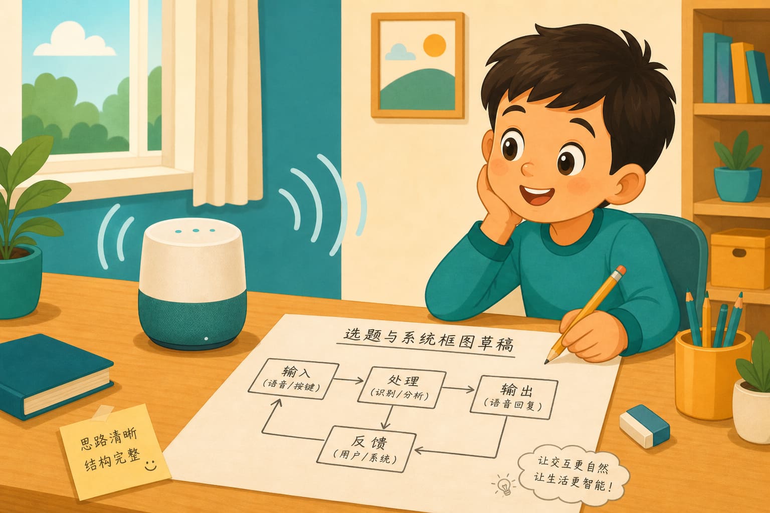 任务场景：选题与系统框图草稿