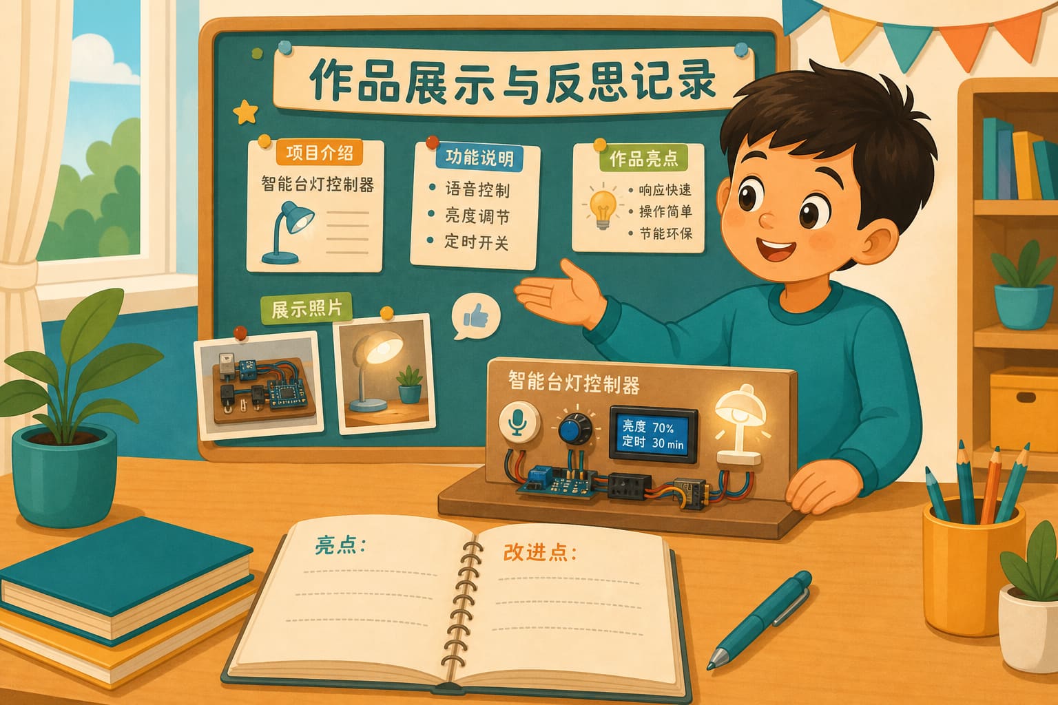 任务场景：作品展示与反思记录