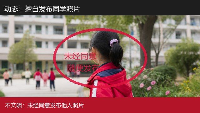 不文明:未经同意发布他人照片