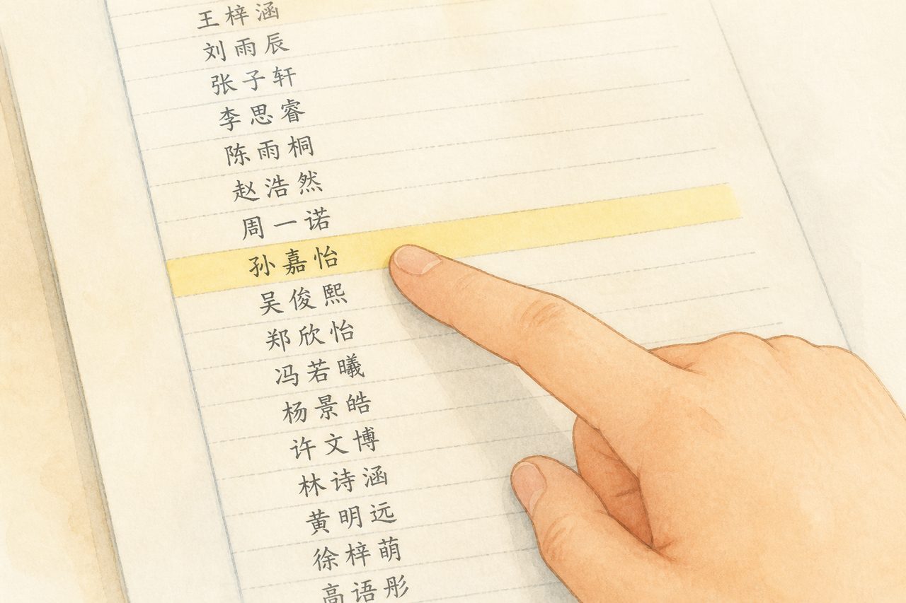 在名单中查找目标