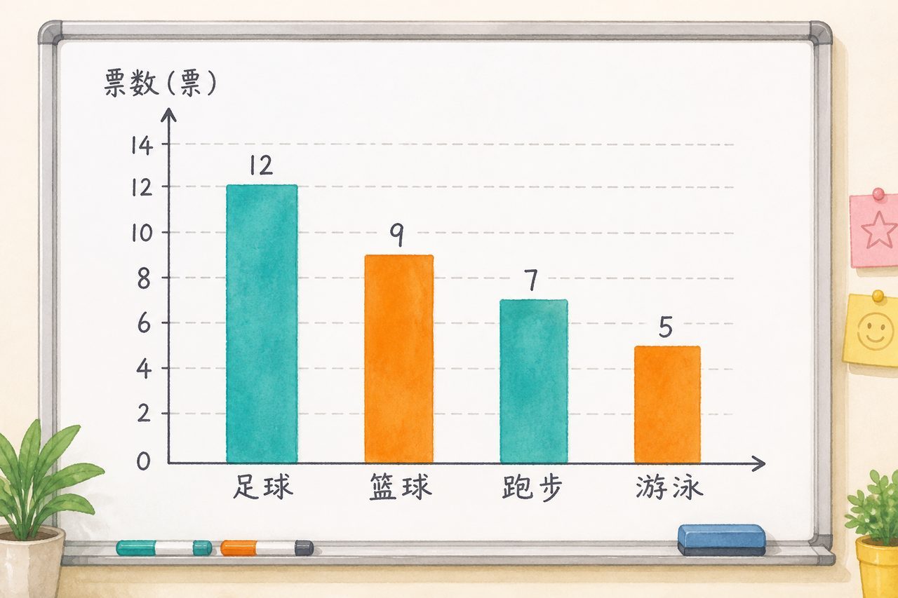 用柱状图展现数量关系
