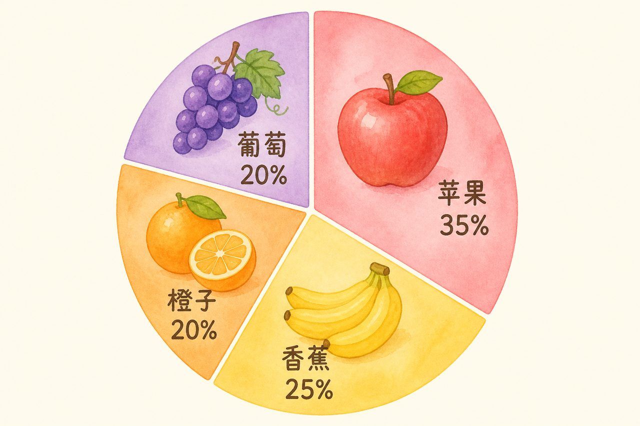 用饼图展现数量占比