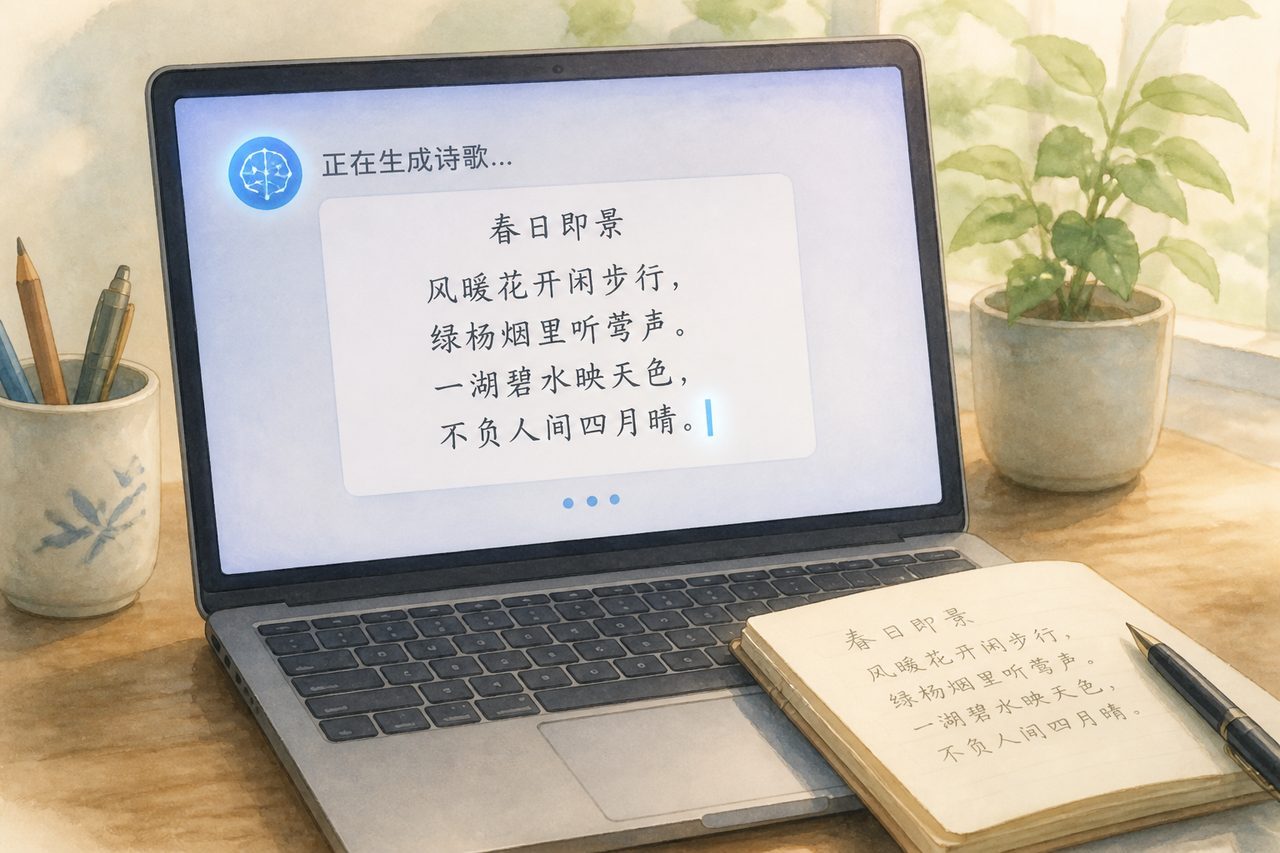 生成式 AI：写一首小诗