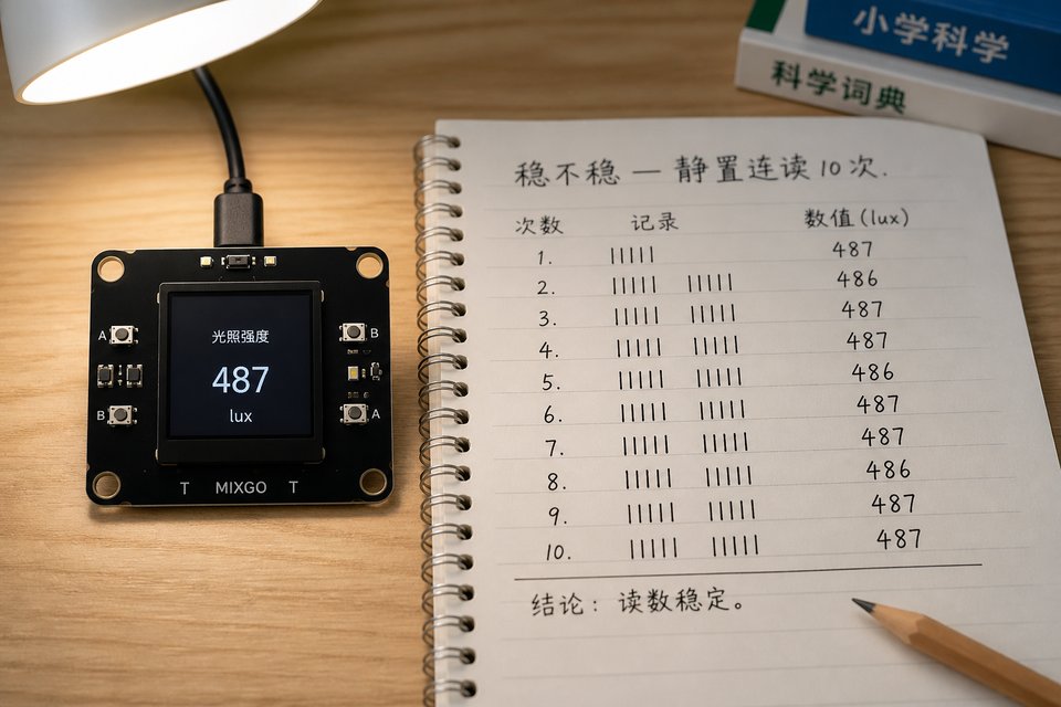稳不稳：静置连读 10 次。