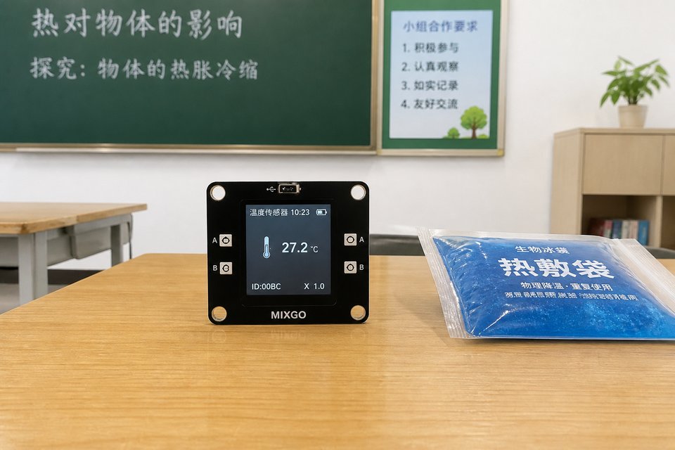 冷下去：移开热源观察回落。