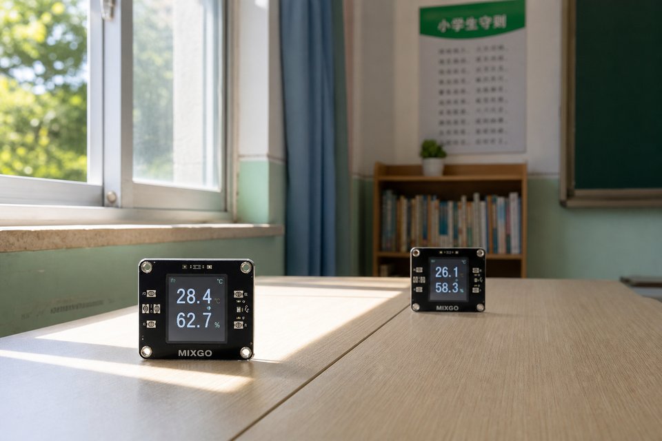 不同环境：窗边与室内对照。