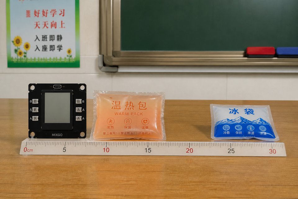 强弱不同：同一热源：近距离 vs 稍远（或加一层薄纸减弱），比升温曲线。
