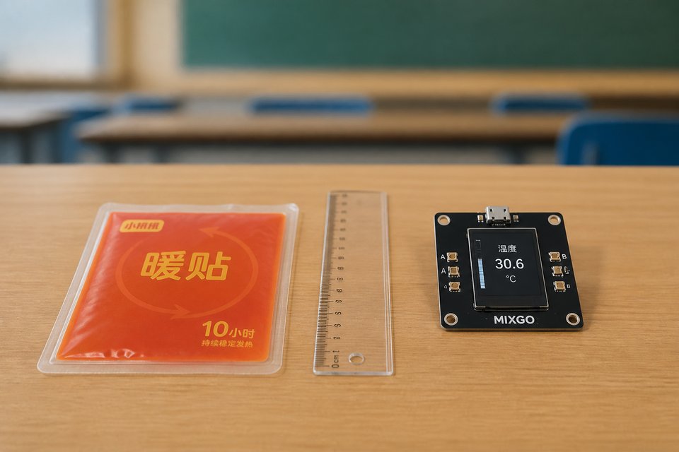 接触与隔空：暖物轻触测点附近外壳（不堵孔）vs 同距悬空靠近。