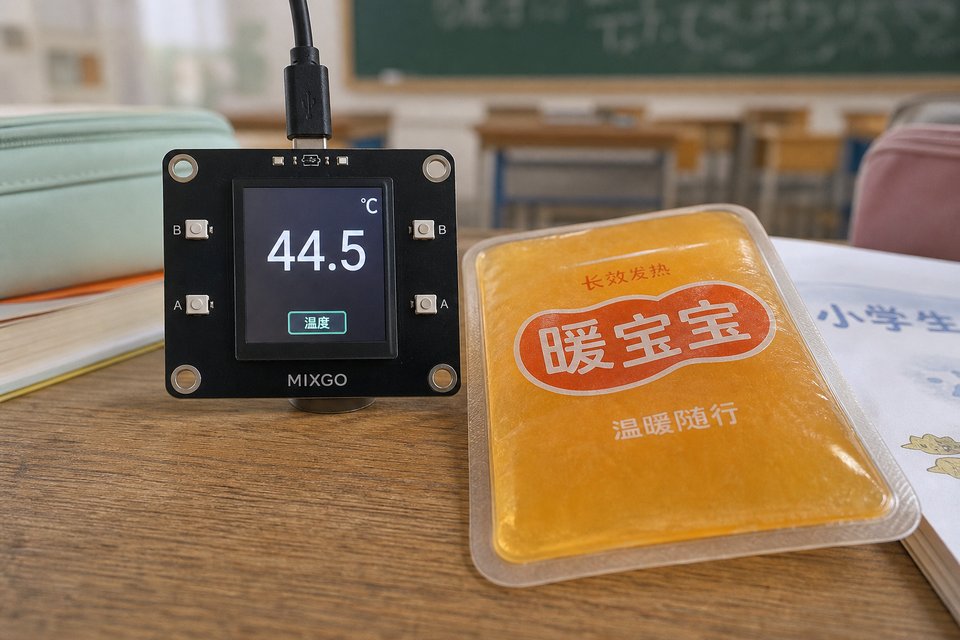 从高到低：暖物靠近后测点升温。
