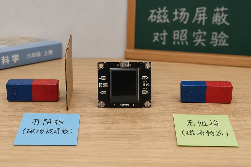 磁性遮挡：对照。
