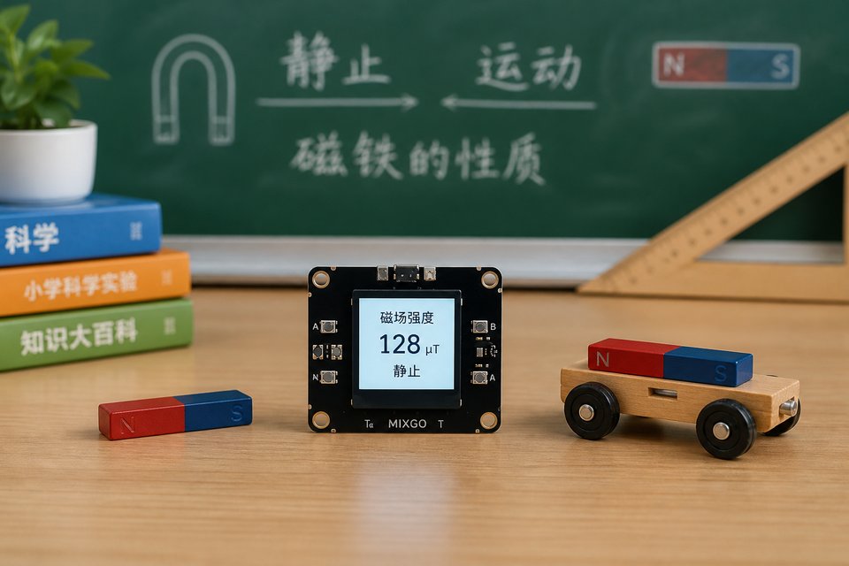 铁柜干扰：教室空旷处 vs 靠近铁柜，对比 heading 波动。