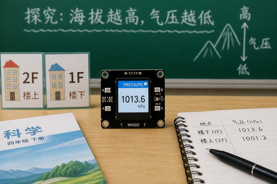 高度与压：上楼对照。